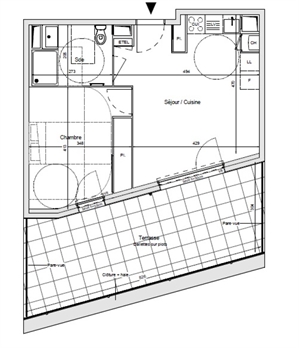 t2 à la location -   91420  MORANGIS, surface 41 m2 location t2 - UBI445365998